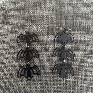 Halloween bat earrings